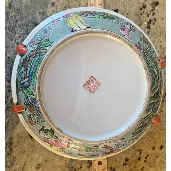 Rose Medallion Antique Chinese Porcelain Export Covered Serving Casserole Dish - Picture 14 of 15